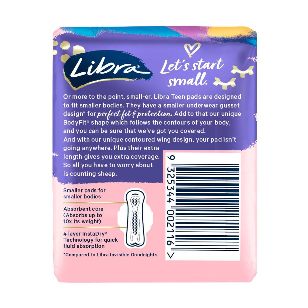 Libra Girl-teen Goodnight Pads With Wings - 10 Pack