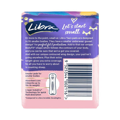 Libra Girl-teen Goodnight Pads With Wings - 10 Pack