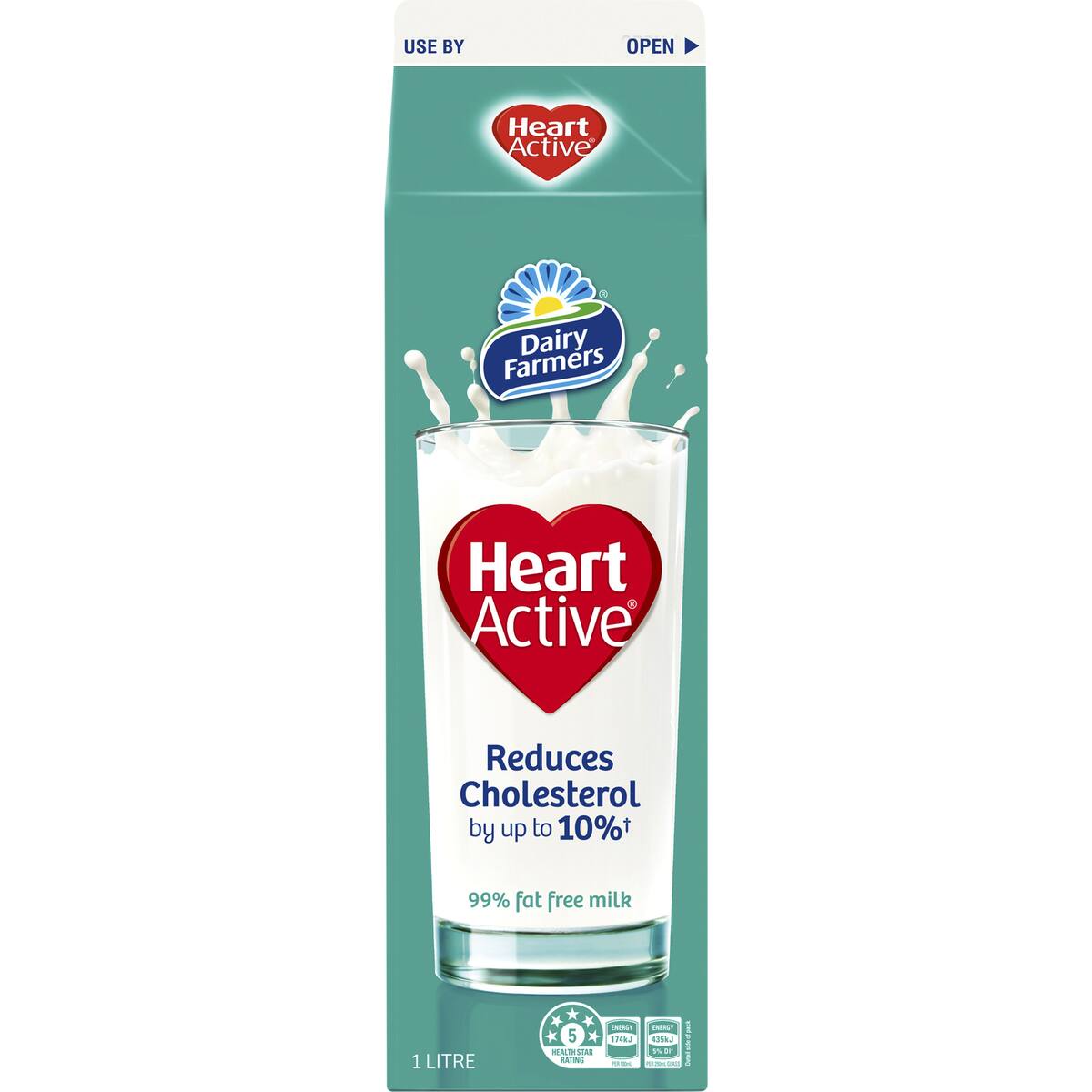 Dairy Farmers Heart Active Milk 1l
