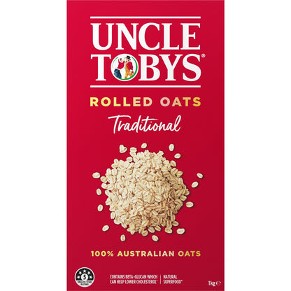 Uncle Tobys Oats Traditonal Rolled Oats Porridge 1kg