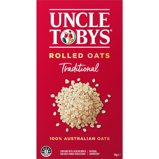 Uncle Tobys Oats Traditonal Rolled Oats Porridge 1kg