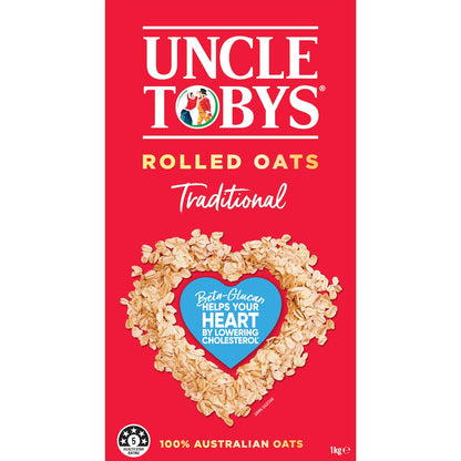 Uncle Tobys Rolled Oats Traditional Porridge 1kg