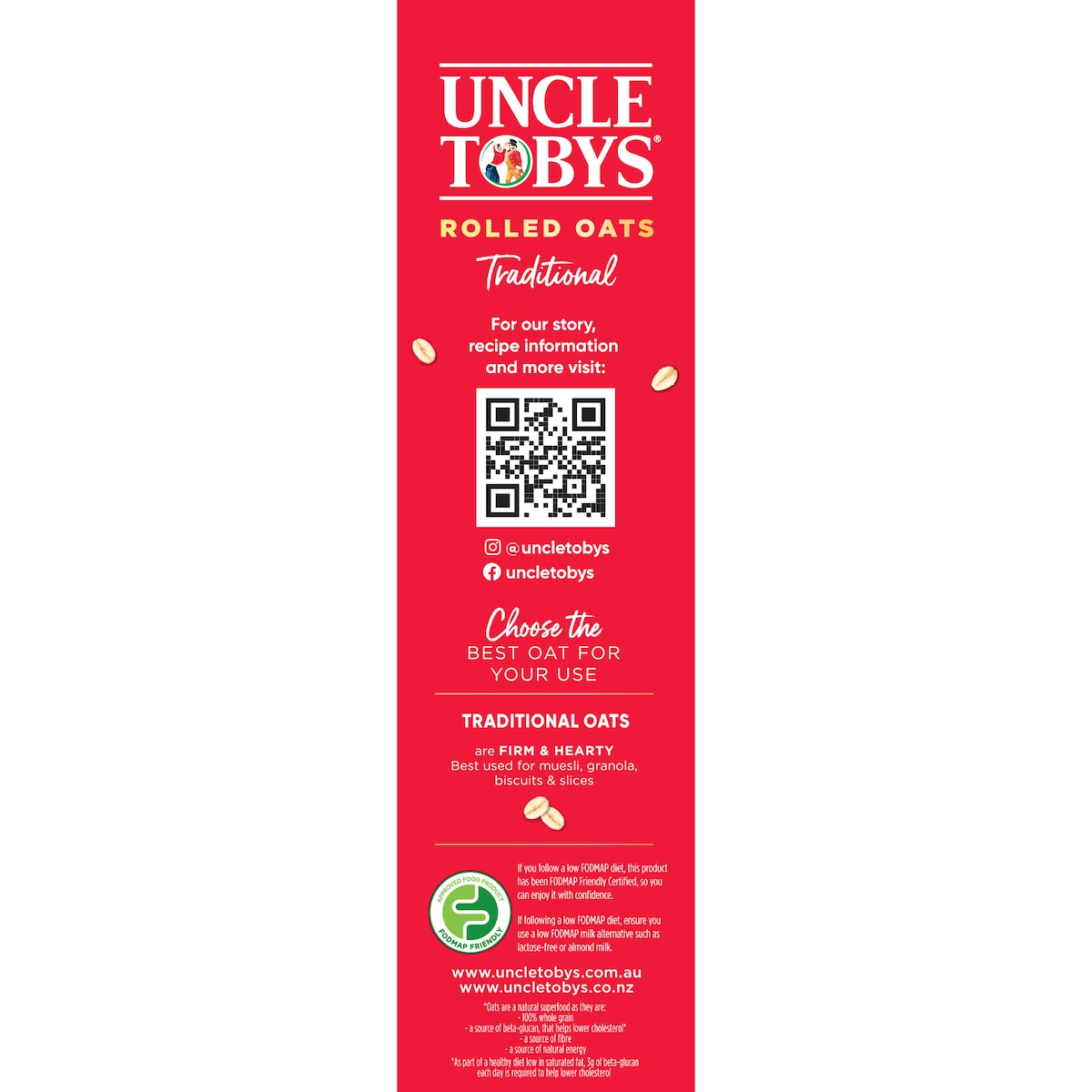 Uncle Tobys Rolled Oats Traditional Porridge 1kg