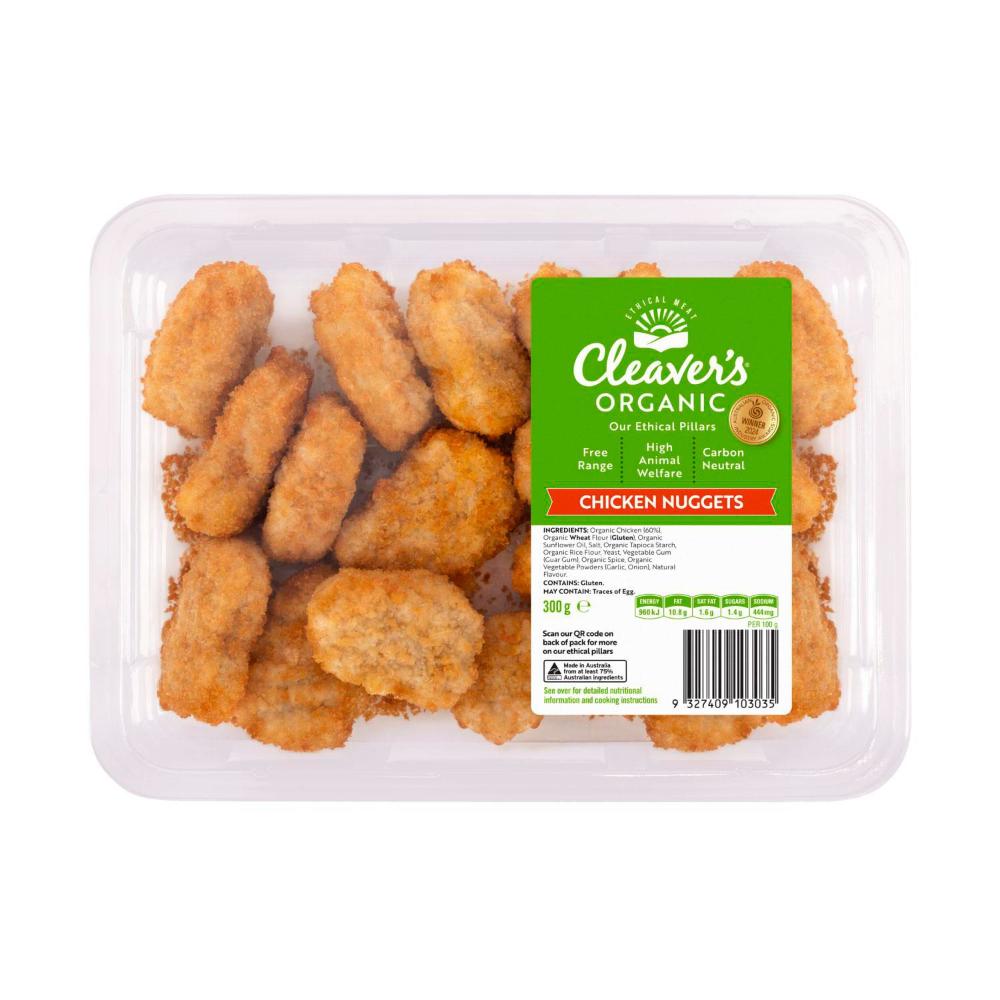Cleaver's Organic Free Range Chicken Nuggets - 300g