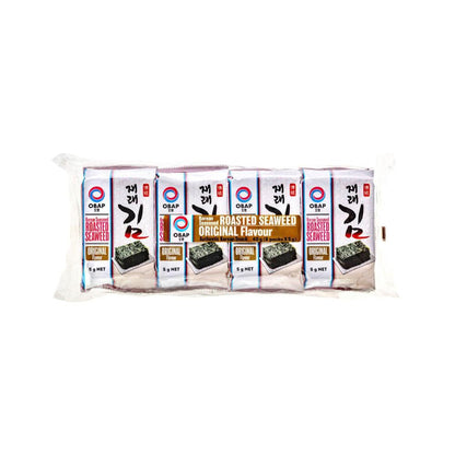 OBAP Roasted Seasoned Seaweed 8 Pack - 40g