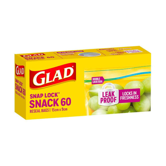 Glad Snap Lock Snack Bags - 60 pack