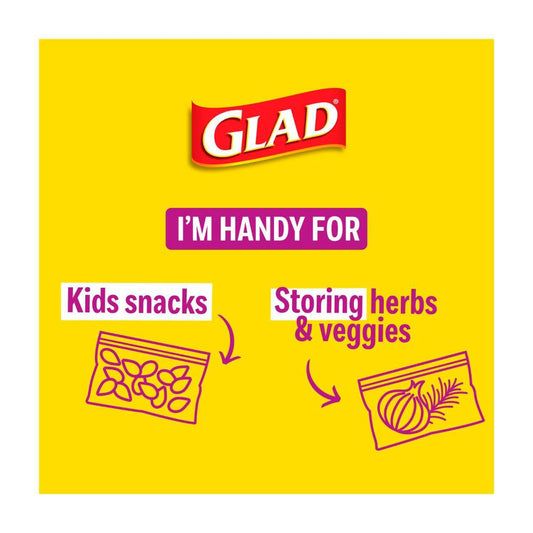 Glad Snap Lock Snack Bags - 60 pack