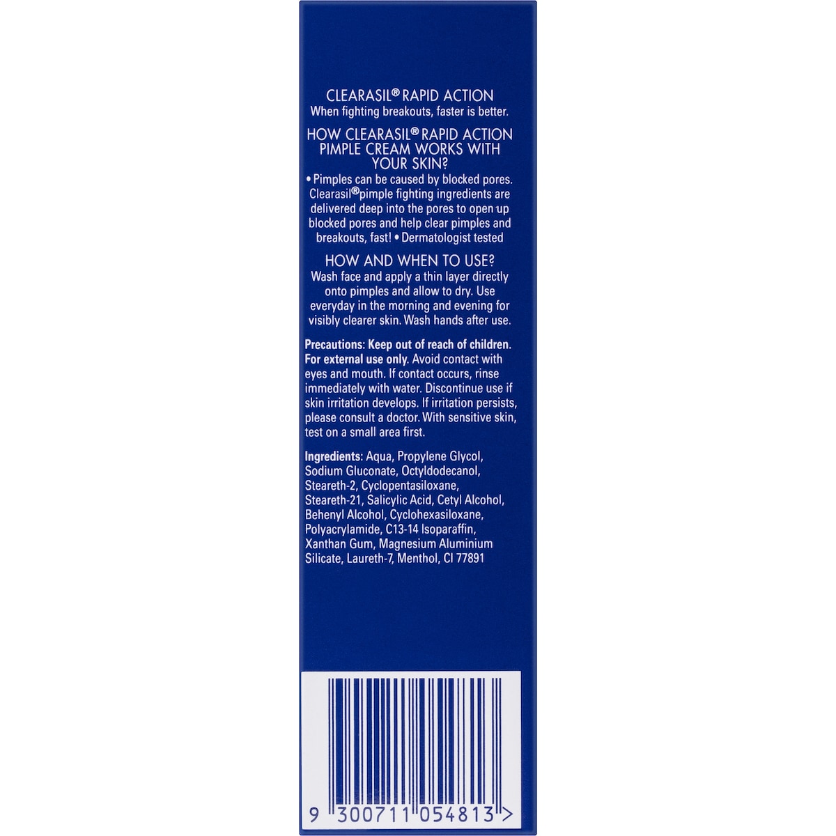 Clearasil Rapid Action Pimple Treatment Cream 15ml
