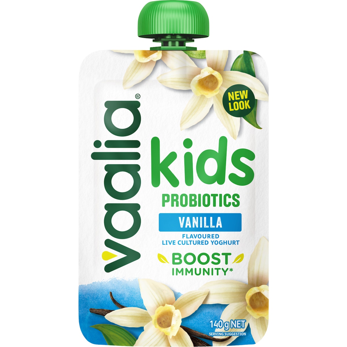 Vaalia Kids Probiotic Yoghurt Pouch Vanilla 140g