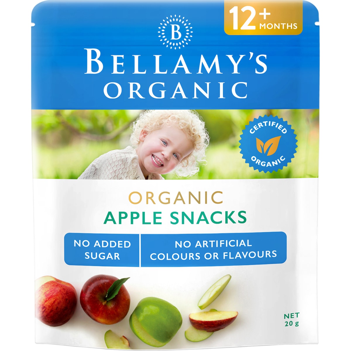 Bellamys Organic Apple Snacks Apple 20g