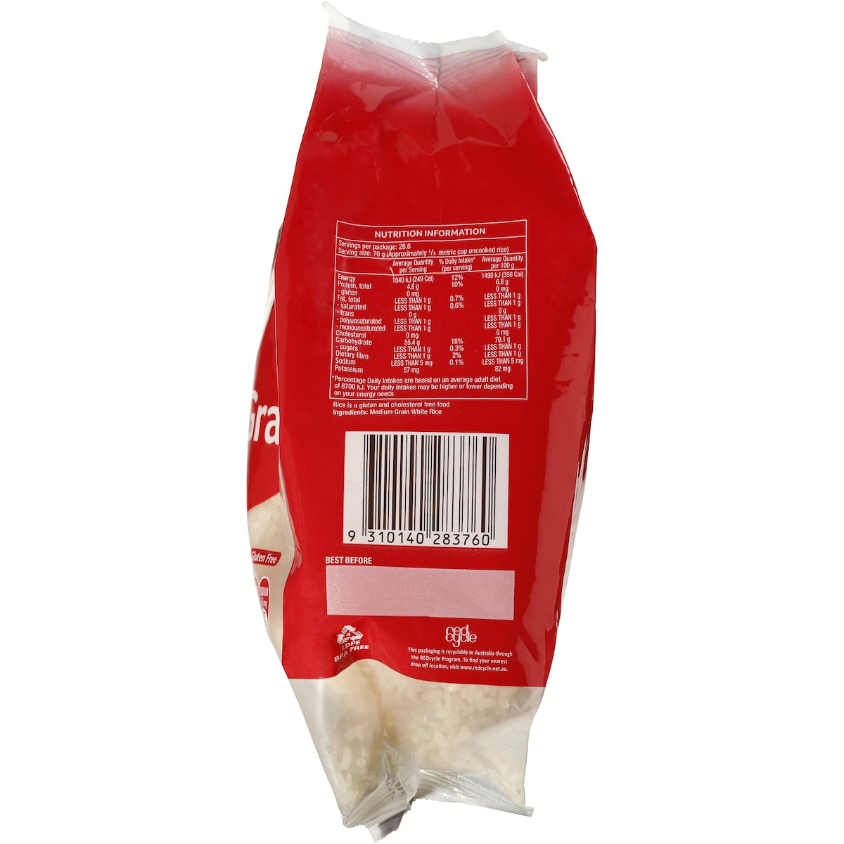 Sunrice Australian White Rice Medium Grain 2kg