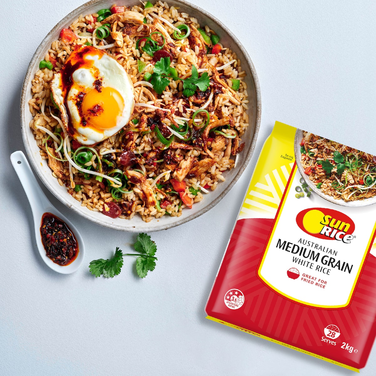 Sunrice Australian White Rice Medium Grain 2kg