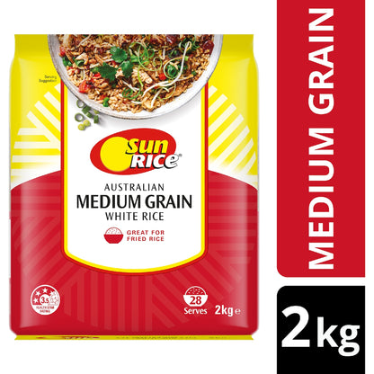 Sunrice Australian White Rice Medium Grain 2kg