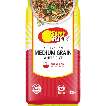 Sunrice Australian White Rice Medium Grain 1kg