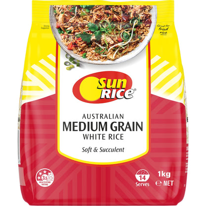Sunrice Australian White Rice Medium Grain 1kg