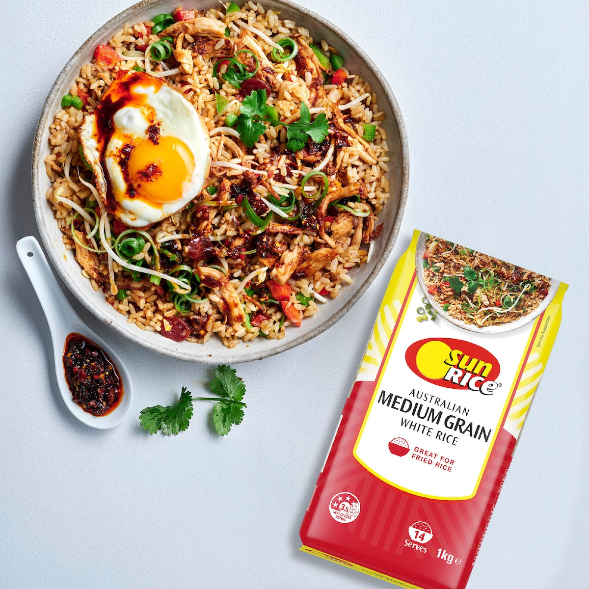 Sunrice Australian White Rice Medium Grain 1kg