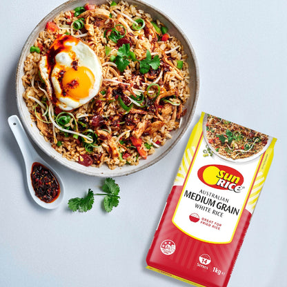 Sunrice Australian White Rice Medium Grain 1kg