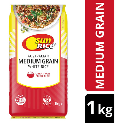 Sunrice Australian White Rice Medium Grain 1kg
