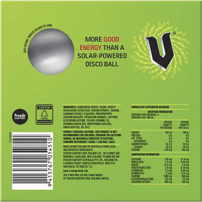 V Energy Drink 500ml x4 Pack