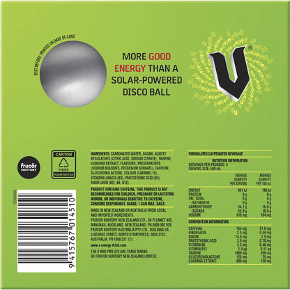 V Energy Drink 500ml X 4 Pack