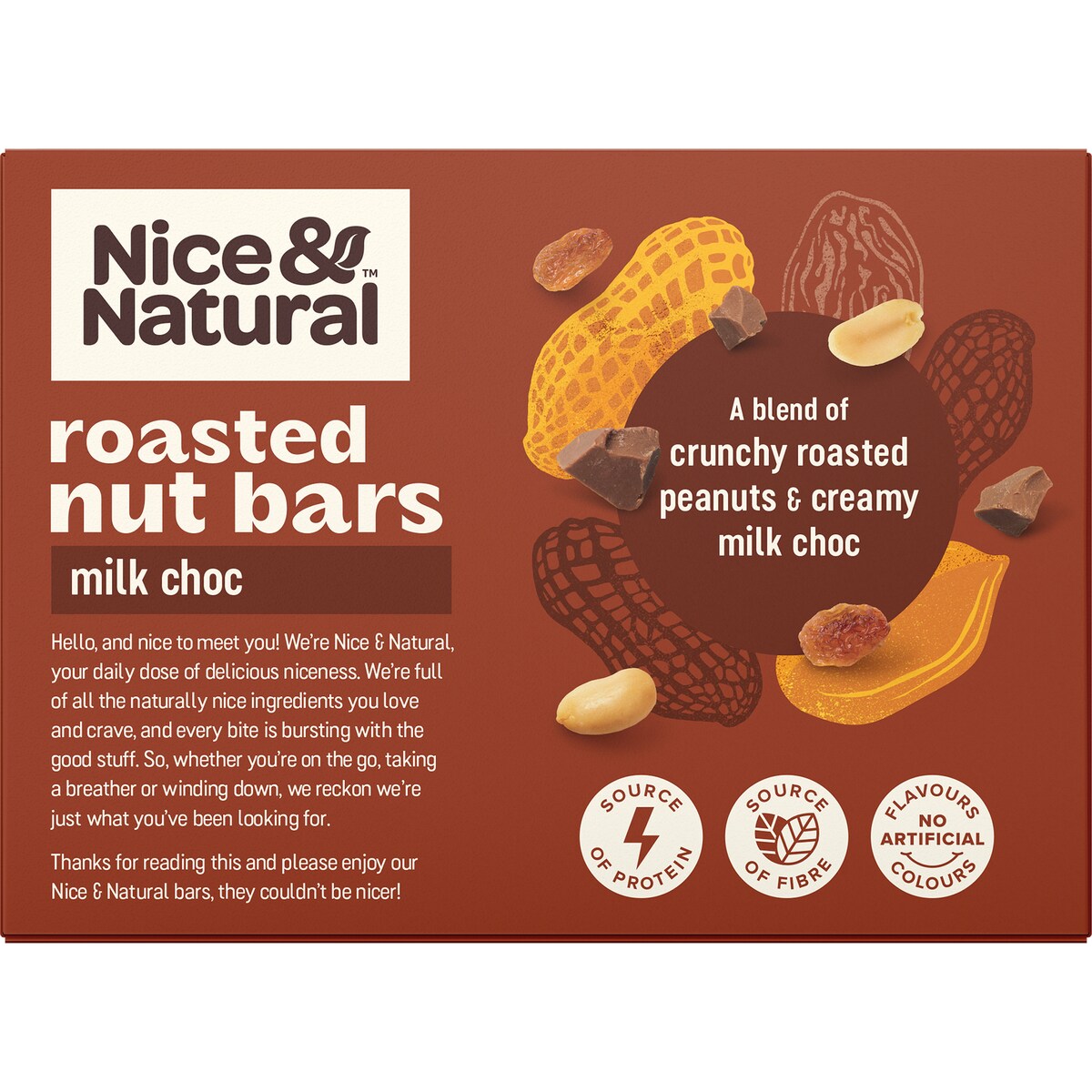 Nice & Natural Nut Bar Chocolate 6 Pack