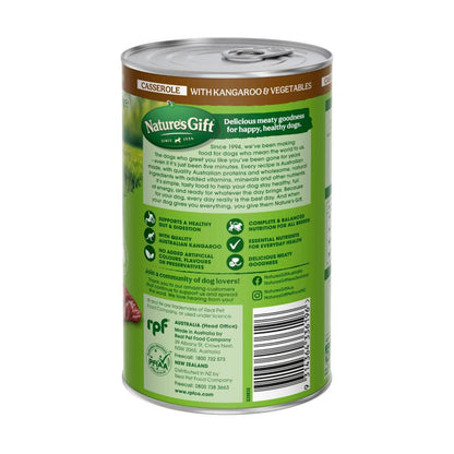 Nature's Gift Adult All Breeds Wet Dog Food Casserole Gravy Kangaroo & Vegetables - 700g