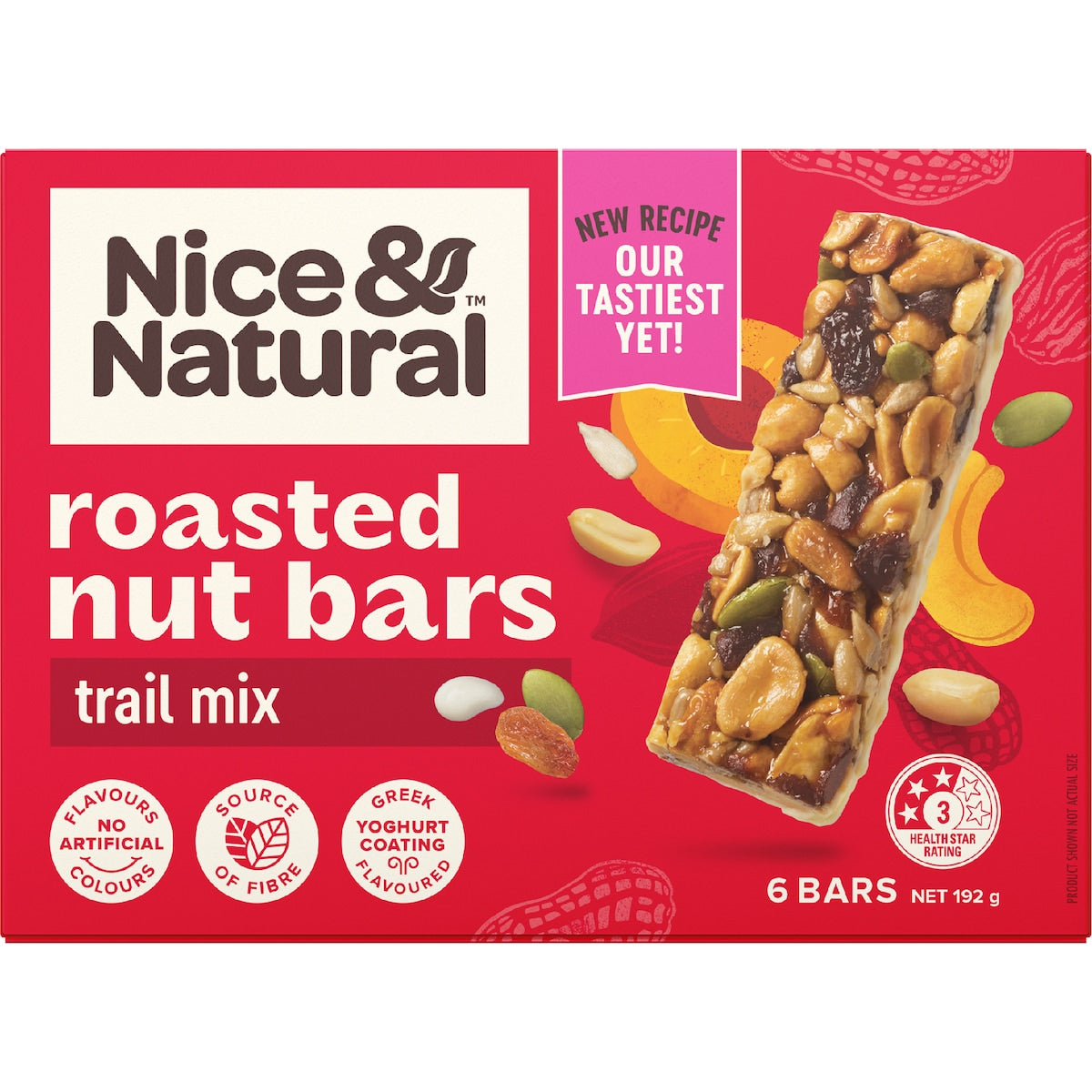 Nice & Natural Roasted Nut Bars Trail Mix 6 Pack