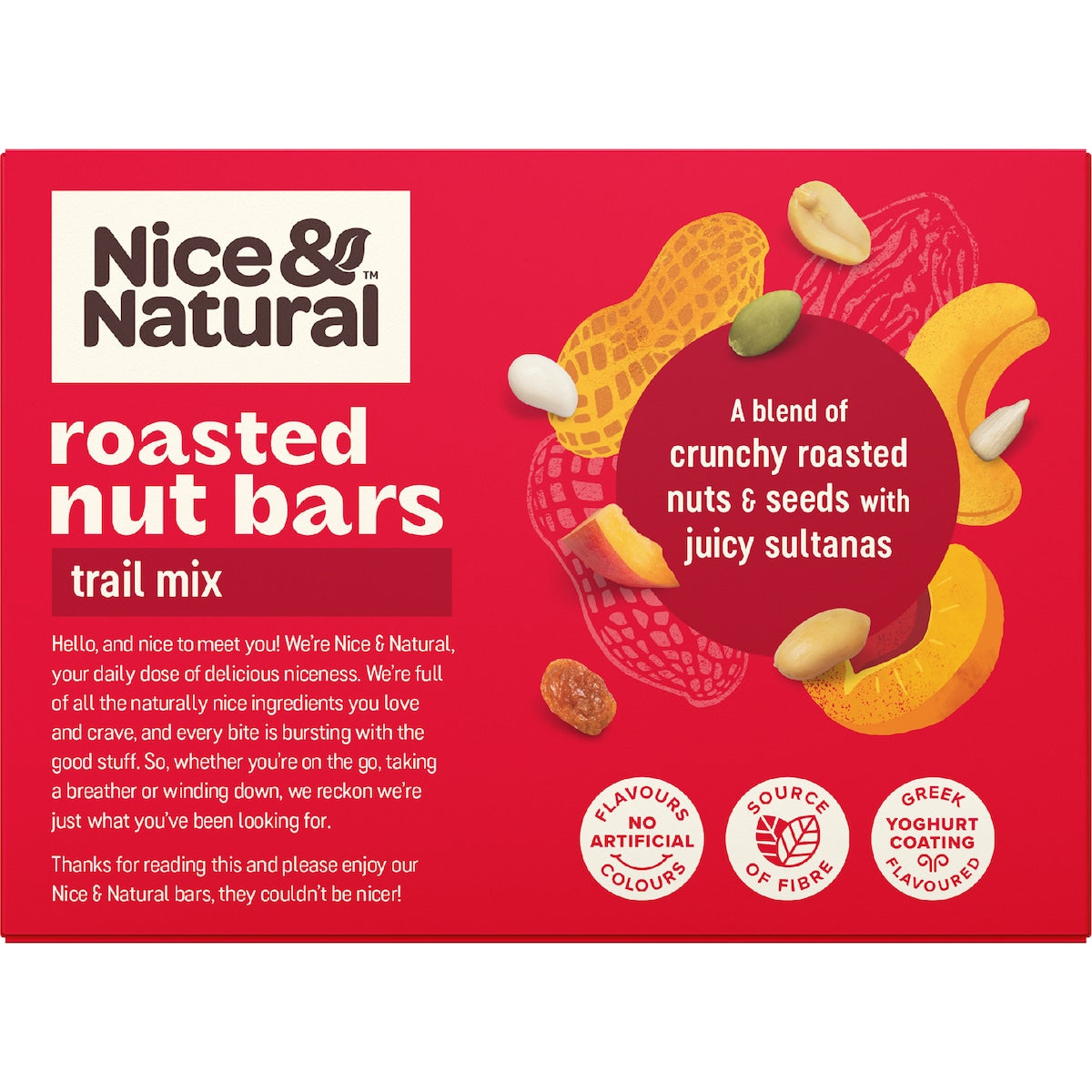 Nice & Natural Roasted Nut Bars Trail Mix 6 Pack