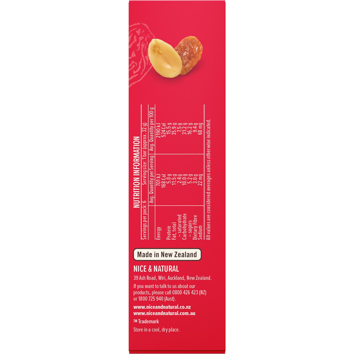 Nice & Natural Nut Bar Trail Mix 6 Pack
