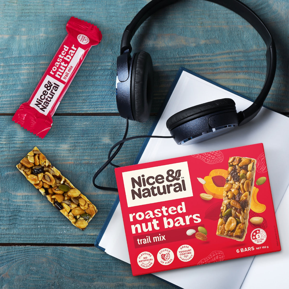 Nice & Natural Roasted Nut Bars Trail Mix 6 Pack