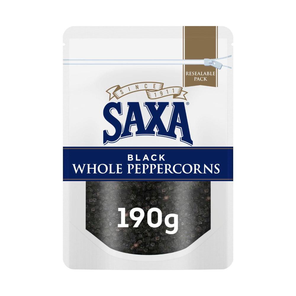 Saxa Pepper Black Whole Peppercorns Refill - 190g