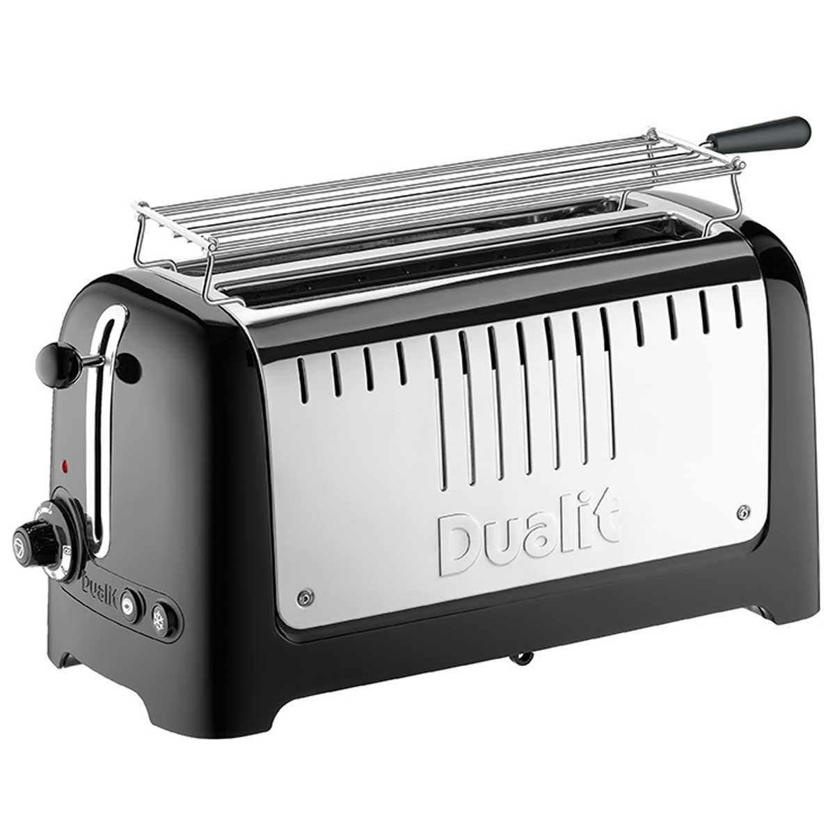Dualit Long Slot Lite Toaster DU46030 Black Stainless Steel 260mm