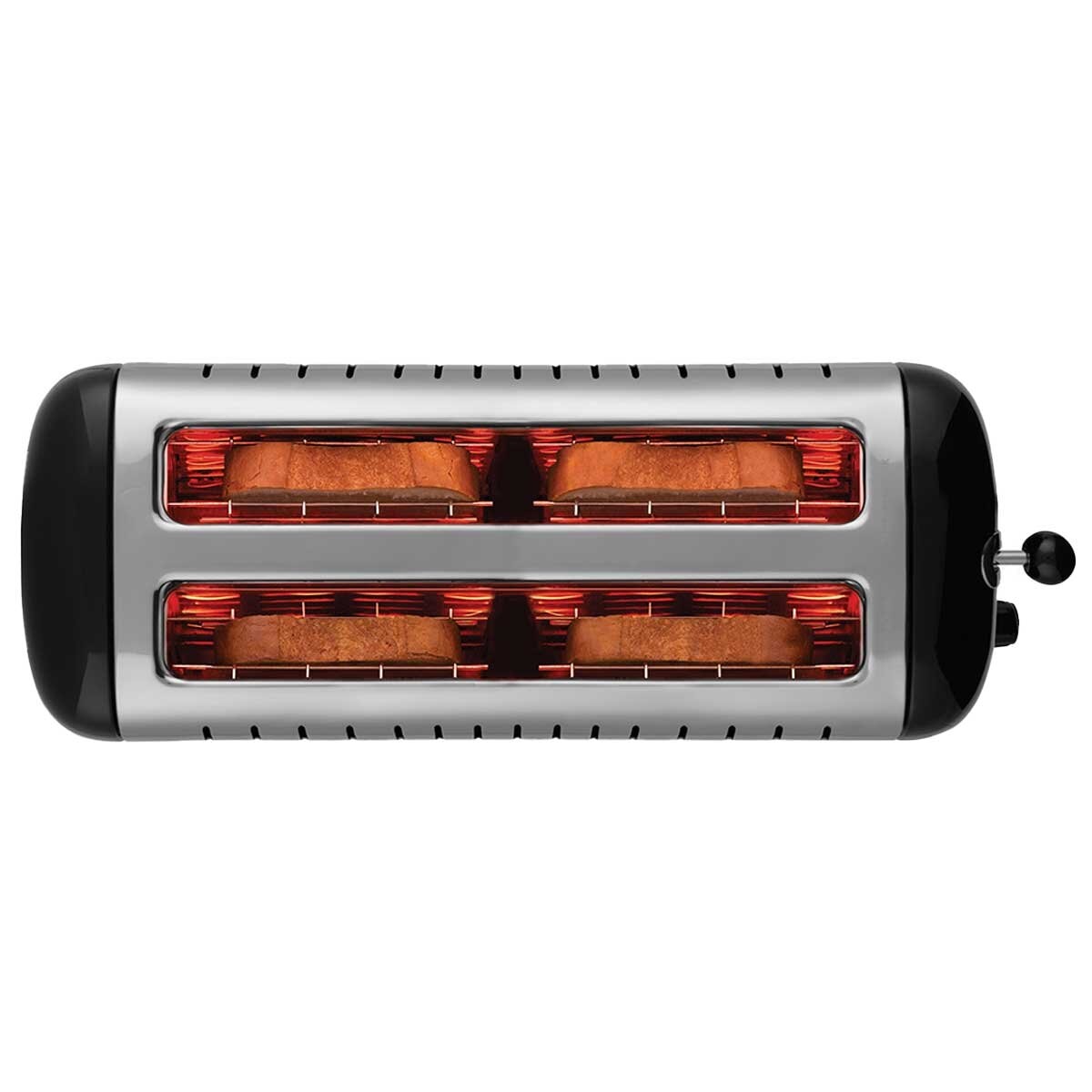 Dualit Long Slot Lite Toaster DU46030 Black Stainless Steel 260mm