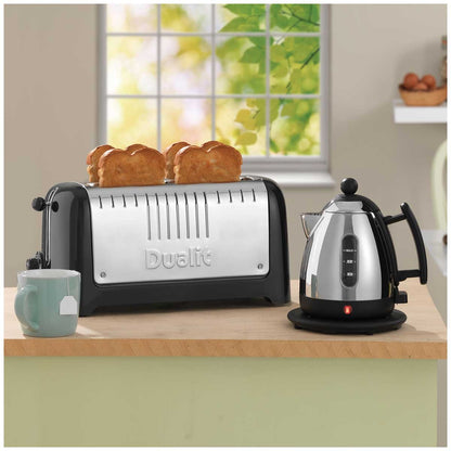 Dualit Long Slot Lite Toaster DU46030 Black Stainless Steel 260mm