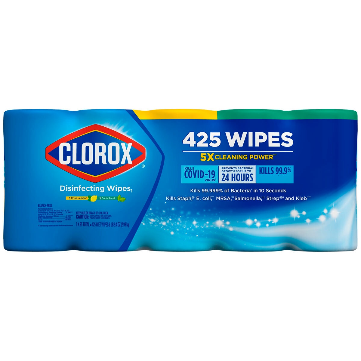 Clorox Disinfecting Wipes CDW5/95 Fresh 5 Pack 95 Pieces