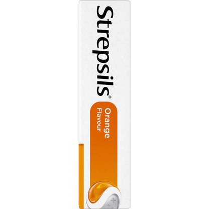Strepsils Double Antibacterial Soothing Sore Throat Lozenges Orange 16 Pack