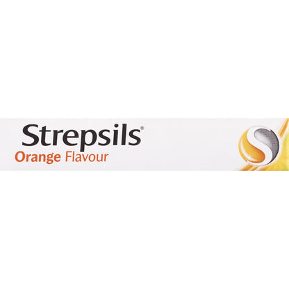 Strepsils Double Antibacterial Soothing Sore Throat Lozenges Orange 16 Pack