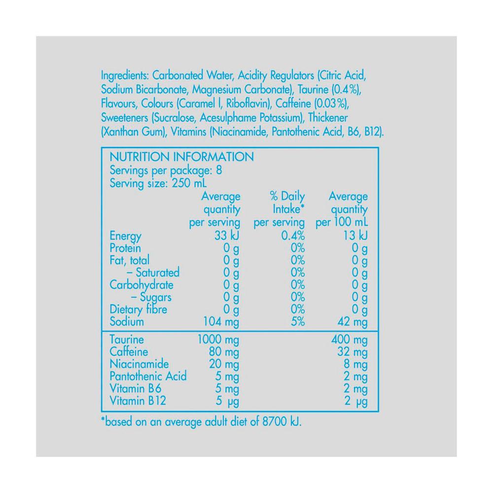 Red Bull Sugar Free Energy Drink 8x250mL - 8 pack