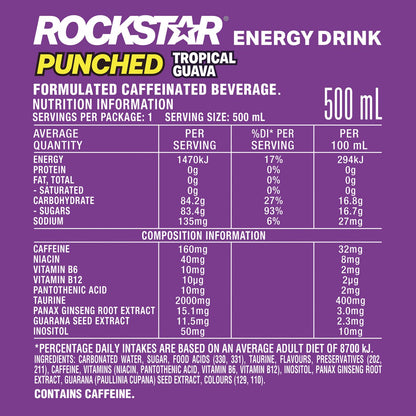 Rockstar Guava Punched Energy Drink 500mL