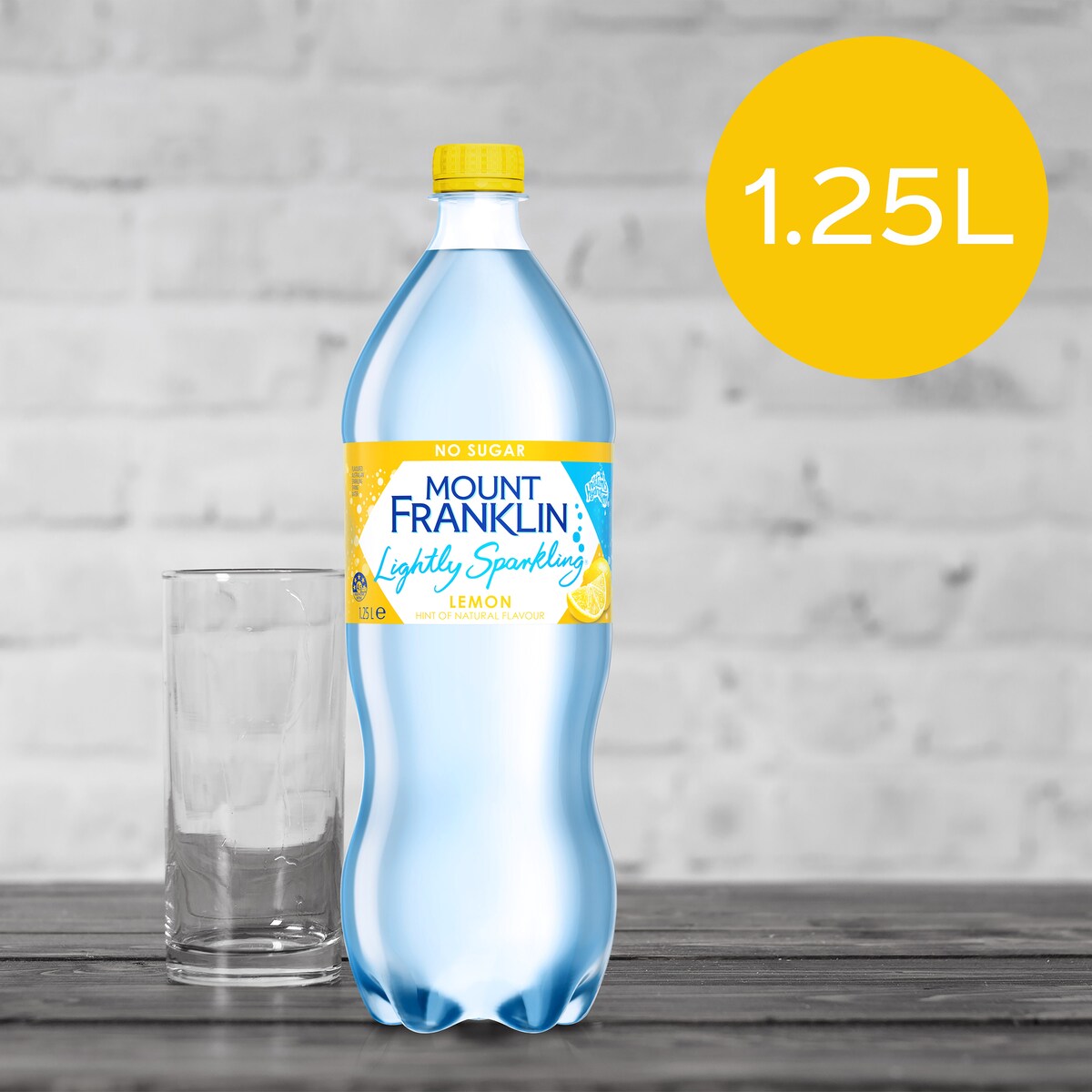 Mount Franklin Lightly Sparkling Water Lemon Bottle 1.25L