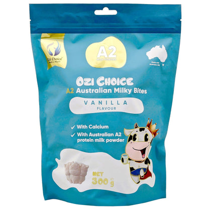 Ozi Choice A2 Milky Bites Vanilla Australian Cow-Shaped Calcium Bites 300g