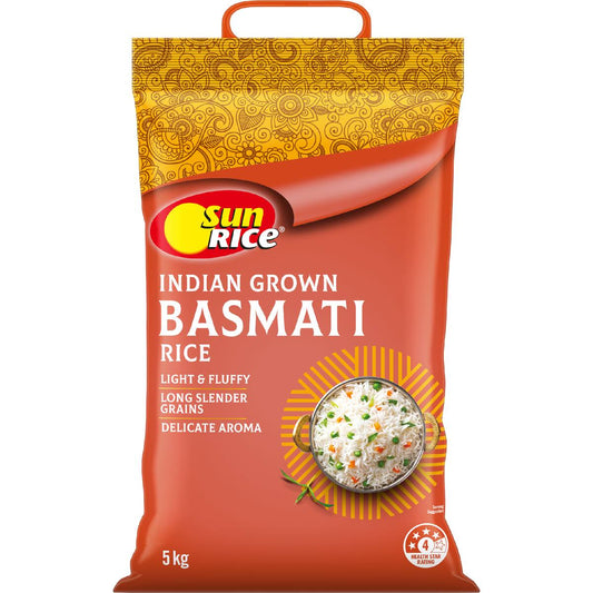 Sunrice Indian Grown Basmati Rice Classic 5kg