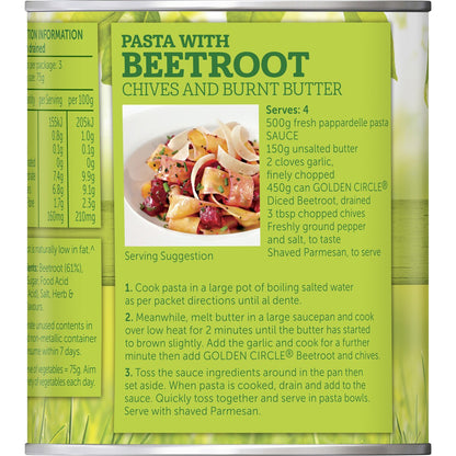 Golden Circle Canned Vegetables Diced Beetroot Cans 450g