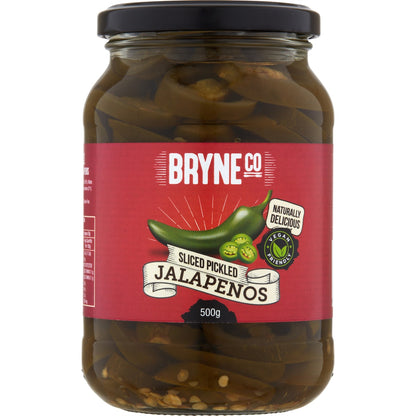 Bryne Co Sliced Pickled Jalapenos 500g