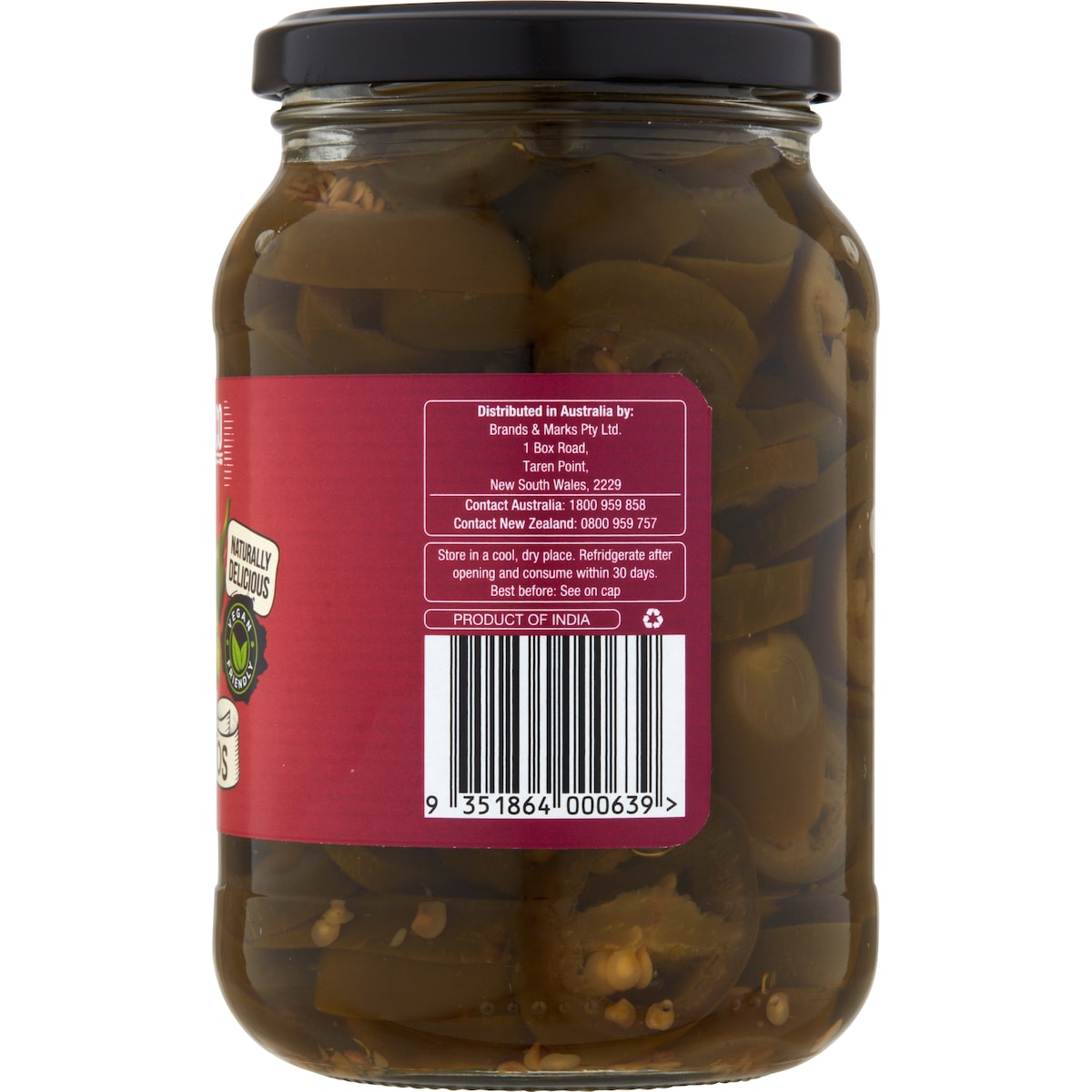 Bryne Co Sliced Pickled Jalapenos 500g