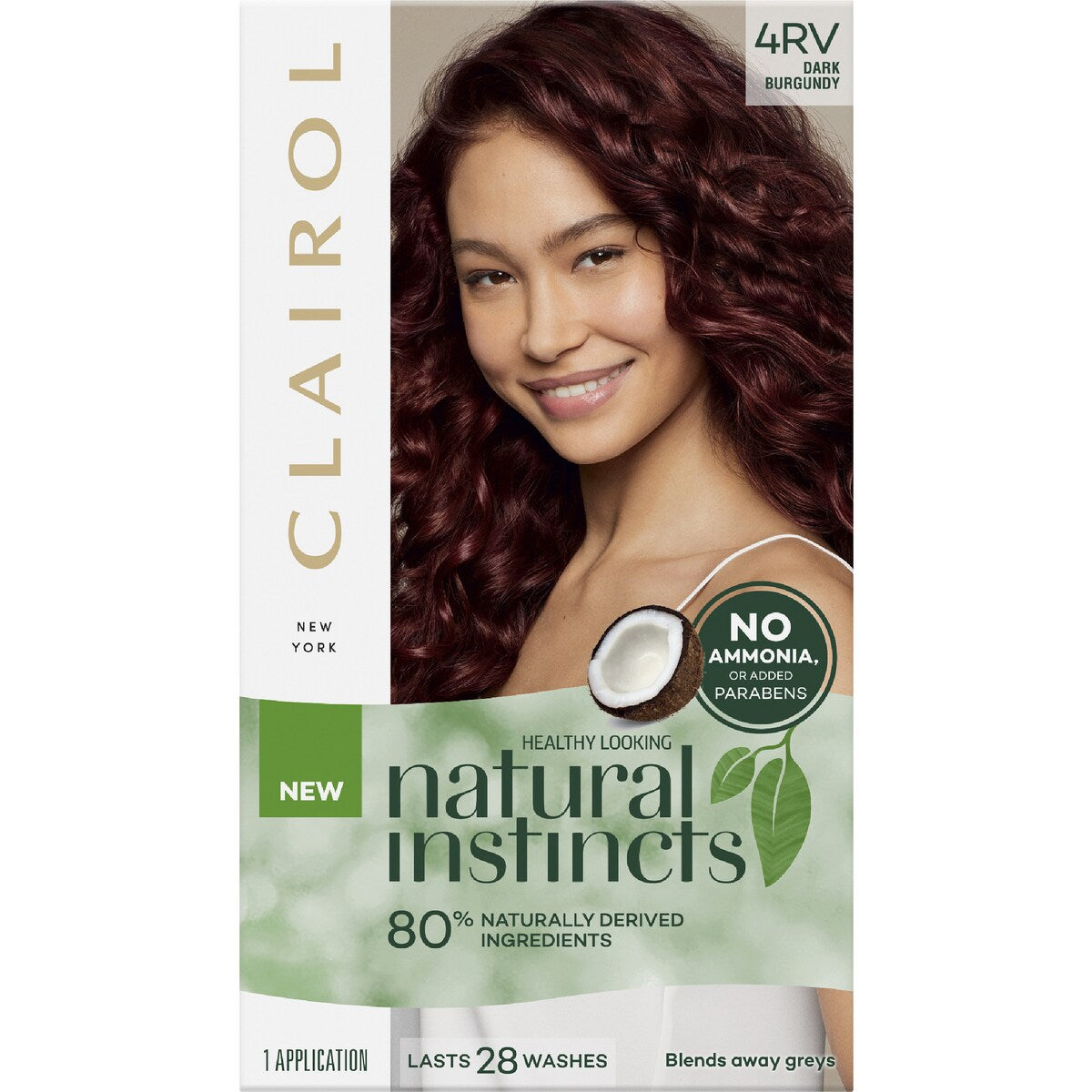 Clairol Natural Instincts Hair Colour 4RV Burgundy Semi Permanent each