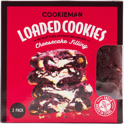 Cookieman Loaded Red Velvet Cheesecake Filled Cookies 2 Pack
