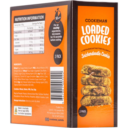 Cookieman Loaded Snickerdoodle Cookies 2 Pack