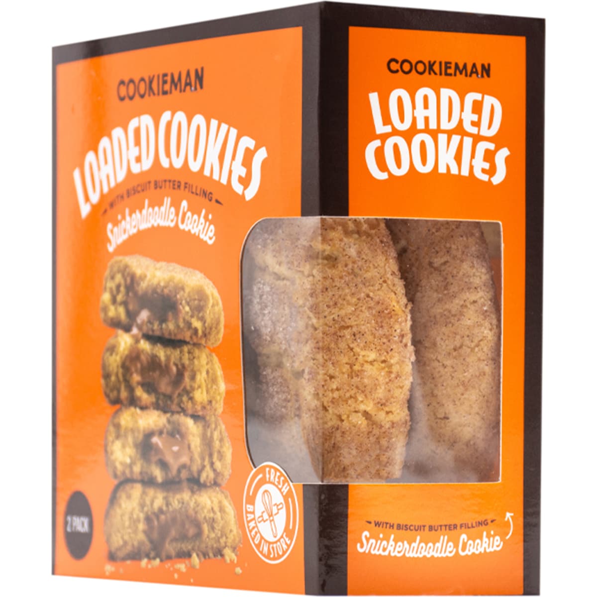 Cookieman Loaded Snickerdoodle Cookies 2 Pack