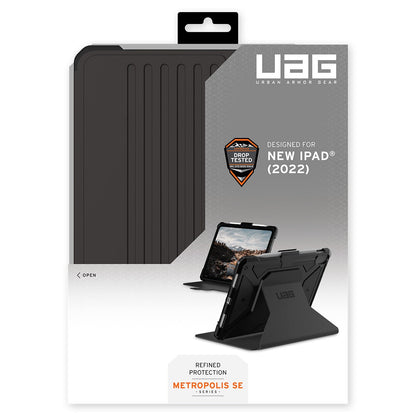 UAG Metropolis SE iPad 10th Gen Folio Rugged Case Black